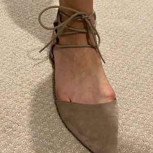 Jessica Simpson Suede Lace Up Flats